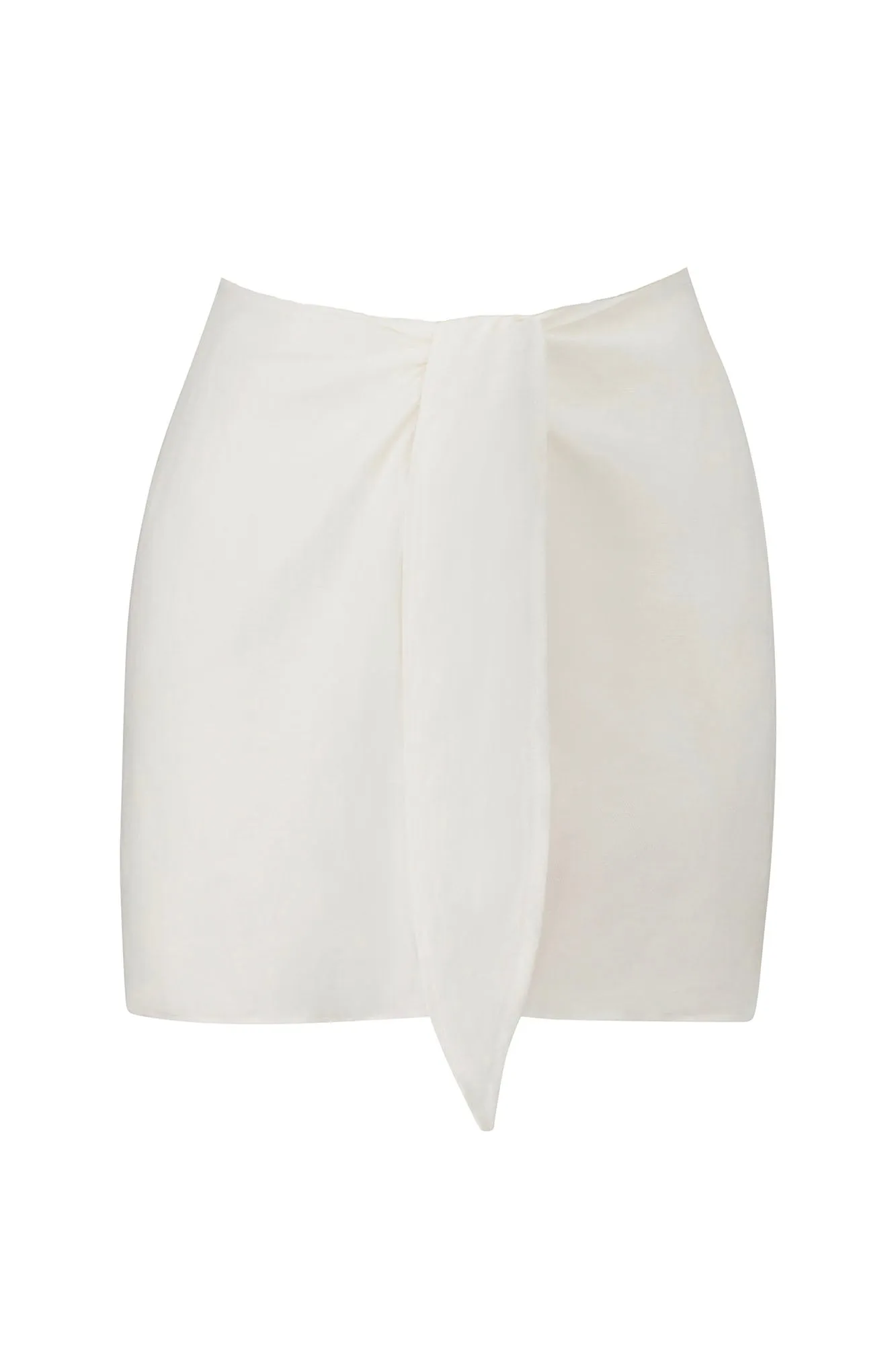 Wrap Mini Skirt Cover Up in Linen Cupro Blend